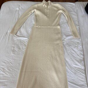 Abercrombie and Fitch Cream Sweater Dress